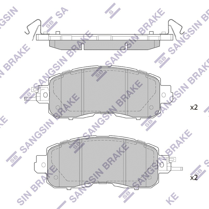 Колодки передние NISSAN Teana III (L33) 2014-> SANGSIN BRAKE SP1765