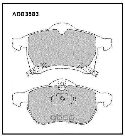 Колодки передние OPEL AstG/ZafIRA ALLIED NIPPON ADB 3583