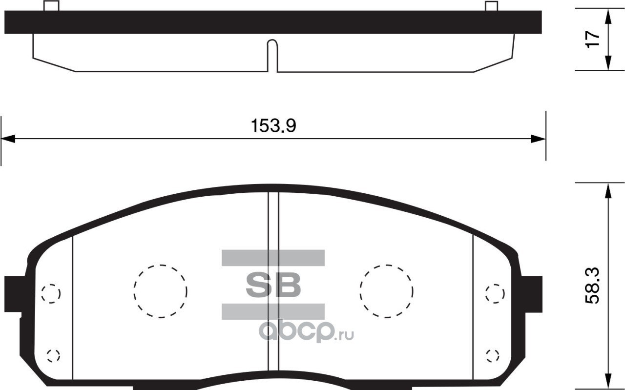 Колодки передние HUYNDAI Porter 2 SANGSIN BRAKE SP1174