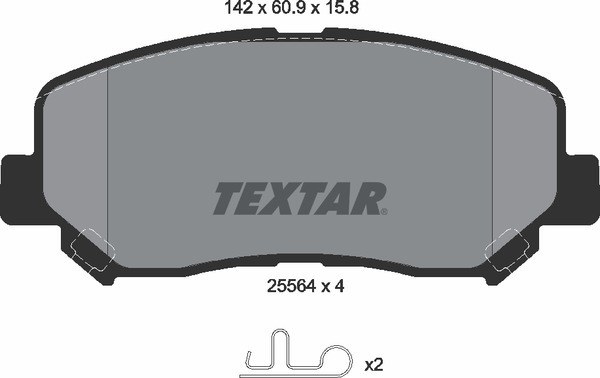 Колодки передние TEXTAR 2556401