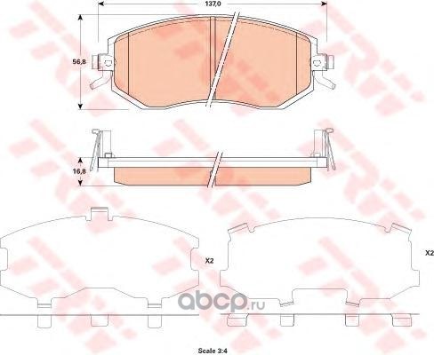 Колодки передние TRW GDB3519