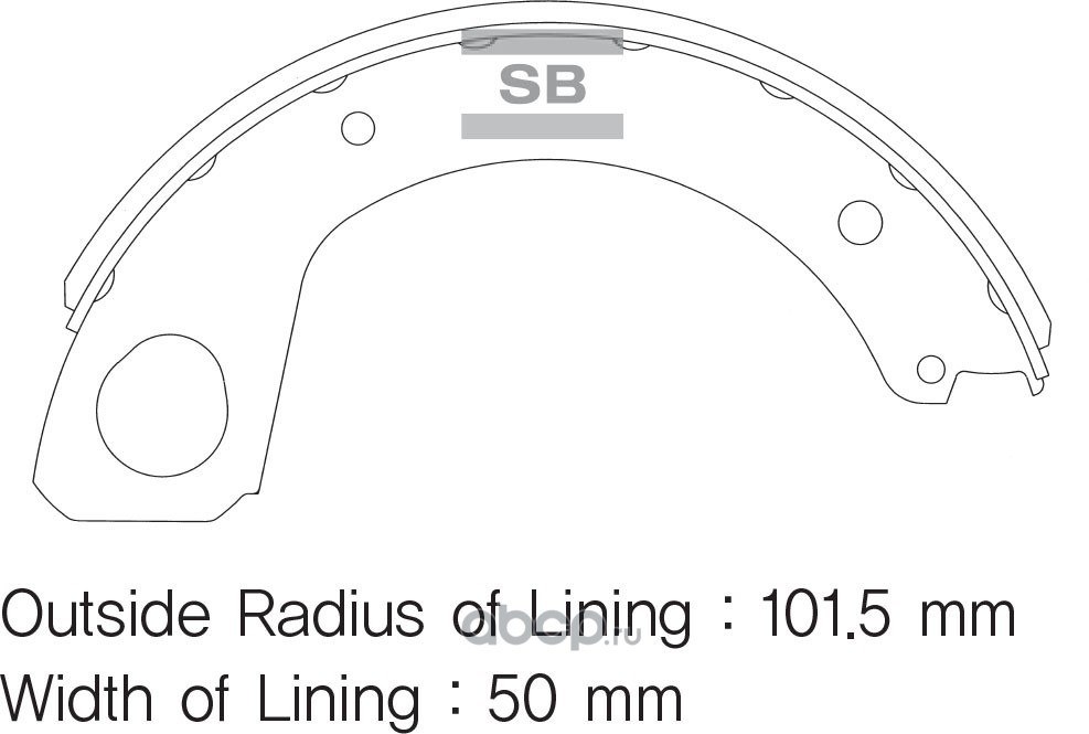 Колодки стояночного тормоза, 1-шт SANGSIN BRAKE SA122