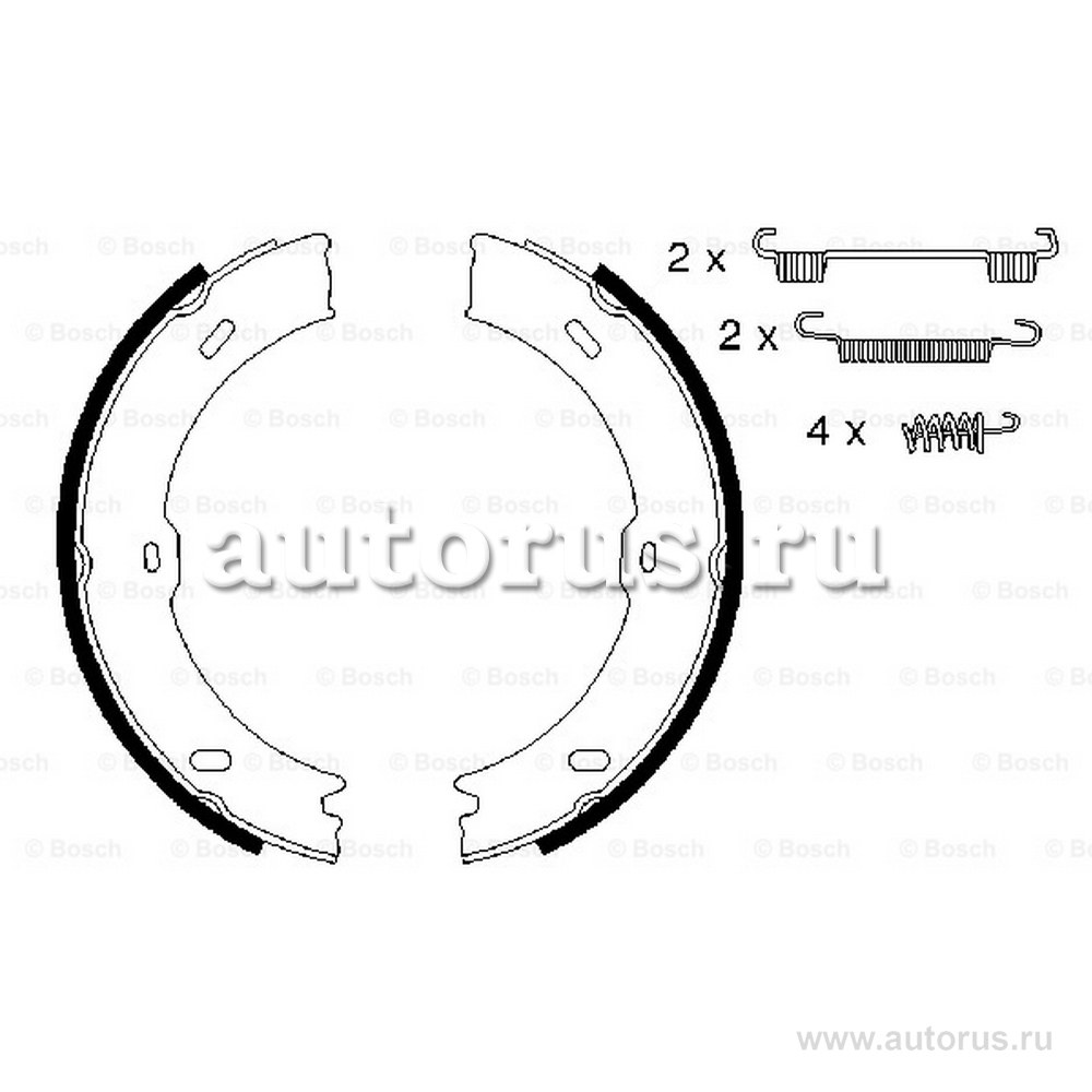 Колодки стояночного тормоза BOSCH 0 986 487 720