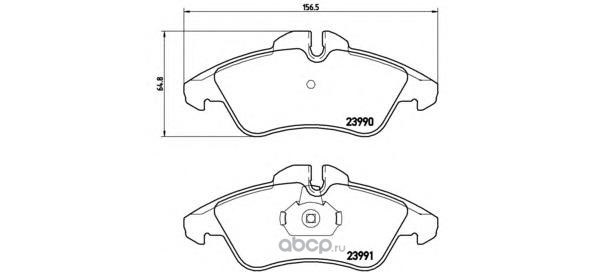 Колодки передние MB Sprinter/W638(Vito) VW LT BREMBO P50080