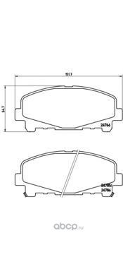 Колодки передние HONDA Accord 2008-> BREMBO P28043