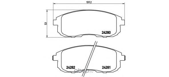 Колодки торм. передние BREMBO P23126