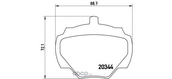 Колодки торм.зад. BREMBO P44001