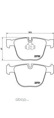 Колодки задние BMW E60/E65/X5(E70)/X6(E71) all 02-> BREMBO P06026