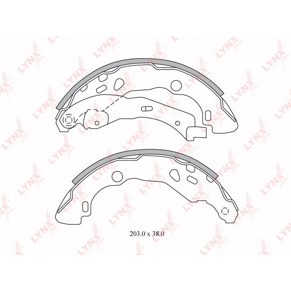 Колодки тормозные задние LADA XRAY 1.6-1.8 16>, RENAULT Clio II-IV 1.2-1.9D LYNXauto BS-6300