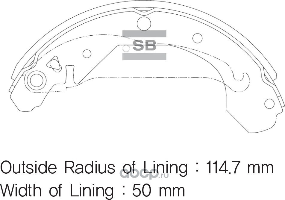 Колодки тормозные барабанные SANGSIN BRAKE SA103