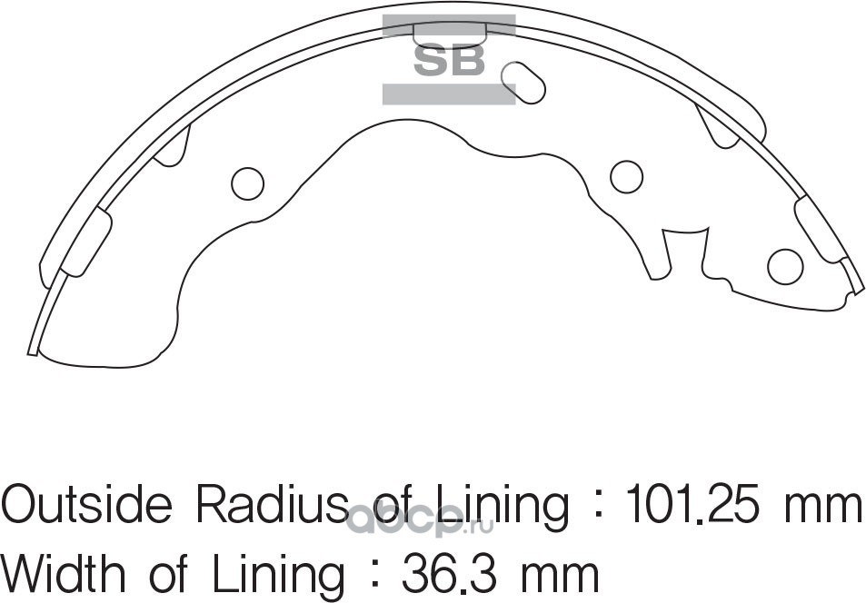 Колодки тормозные барабанные SANGSIN BRAKE SA128