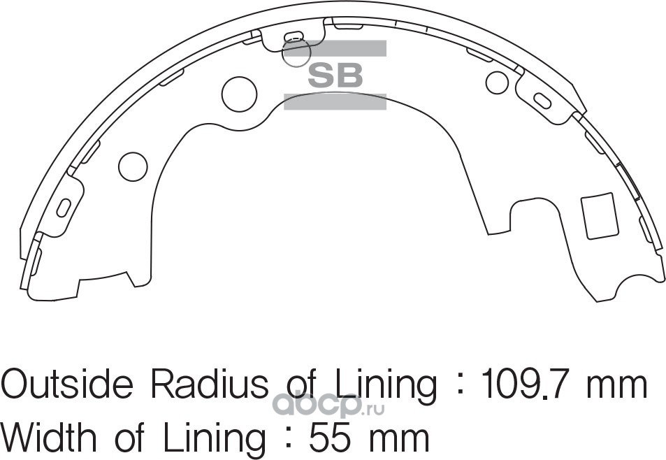 Колодки тормозные барабанные SANGSIN BRAKE SA135
