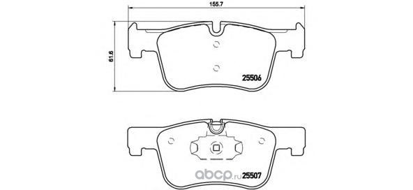 Колодки передние BMW 1-F20/F21 / 3-F30/F31/F34/F80 / 4-F32/F36/F82 BREMBO P 06 070