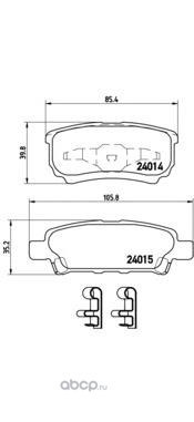 Колодки тормозные BREMBO P54034