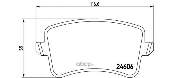 Колодки тормозные дисковые задн, для AD A4/A5/Q5 BREMBO P85099
