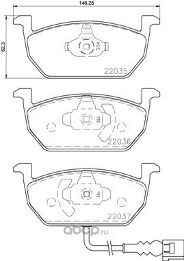 Колодки тормозные дисковые, комплект BREMBO P85137