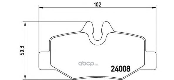 Колодки задние для MB Viano (W639) all 05-> BREMBO P50051