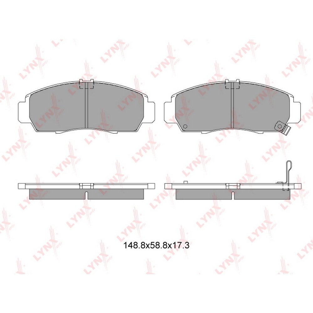 Колодки тормозные передние к-кт для HONDA Civic 05> / FR-V 05> / Accord 2.0(4x4) 03> / LYNXauto BD-3403
