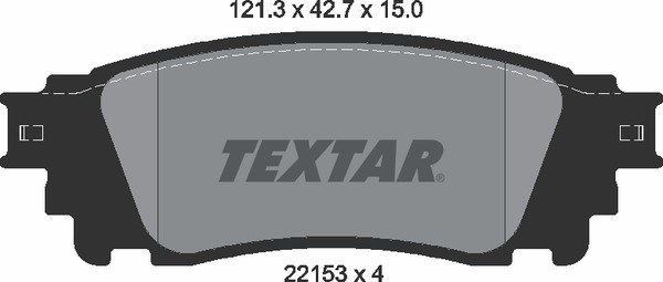 Колодки задние LEXUS RX III 270-450 2009-> TEXTAR 2215301