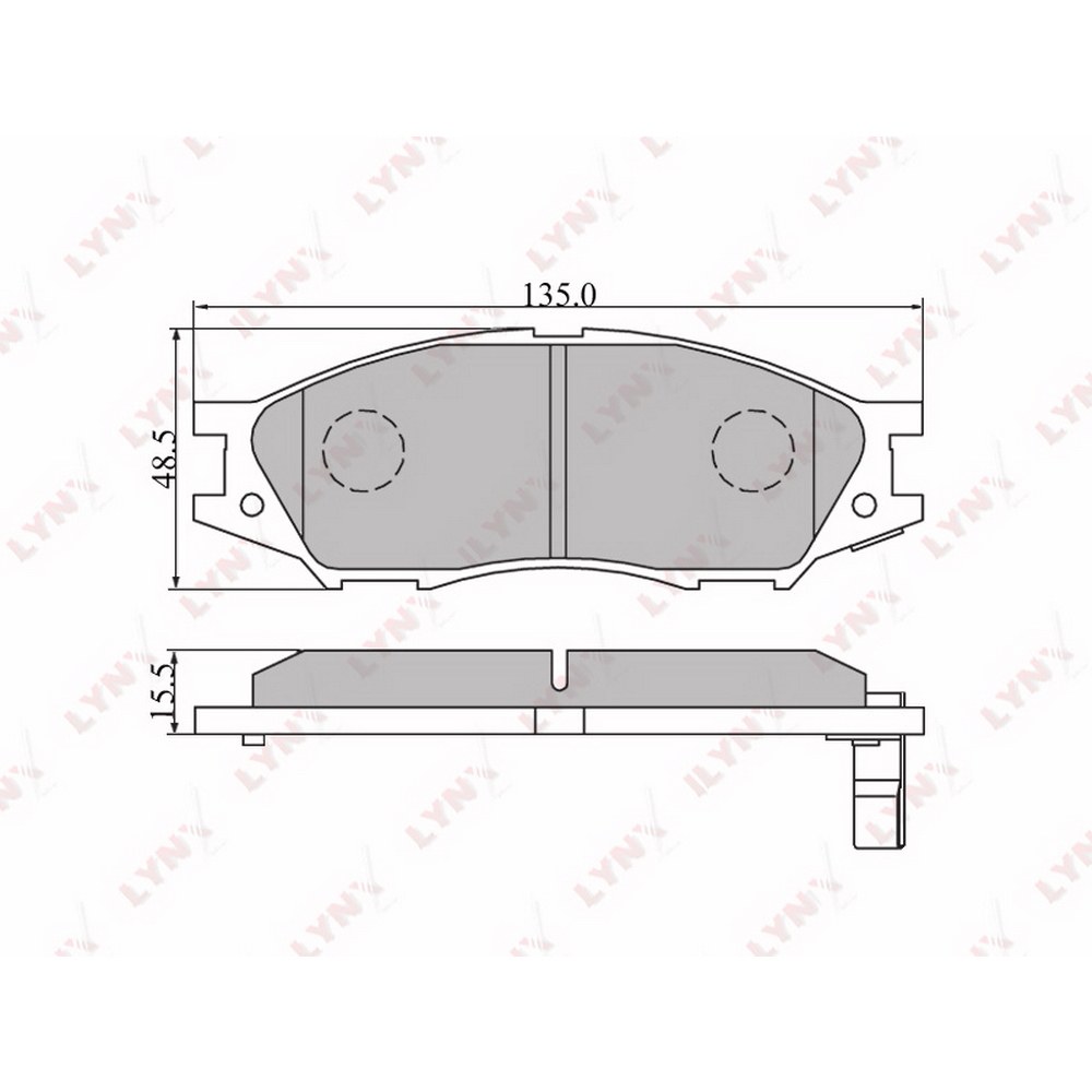 Колодки тормозные LYNXauto BD-3409
