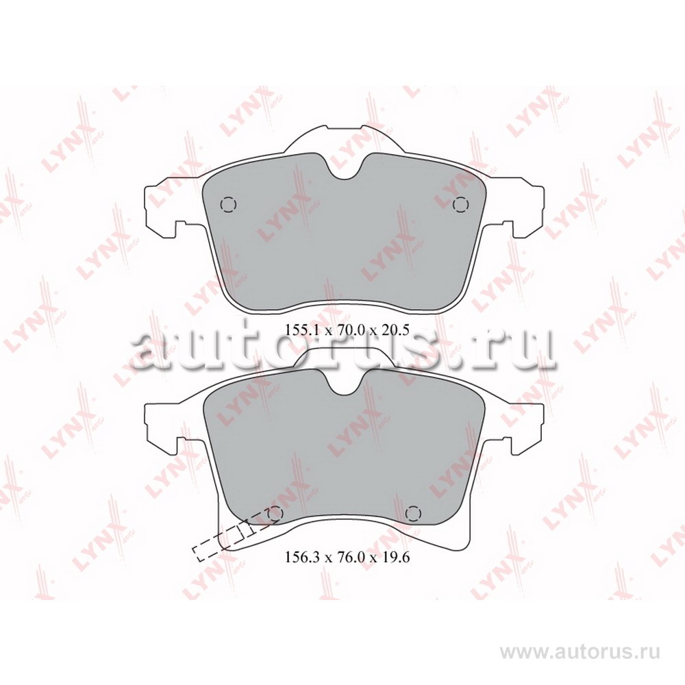 Колодки передние OPEL Astra H 04>/Meriva 03>/Zafira B 05> LYNXauto BD-5908