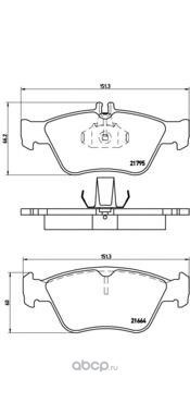 Колодки передние для MB W202/210 BREMBO P50023
