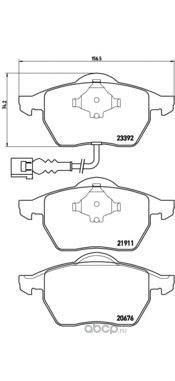 Колодки тормозные BREMBO P85045