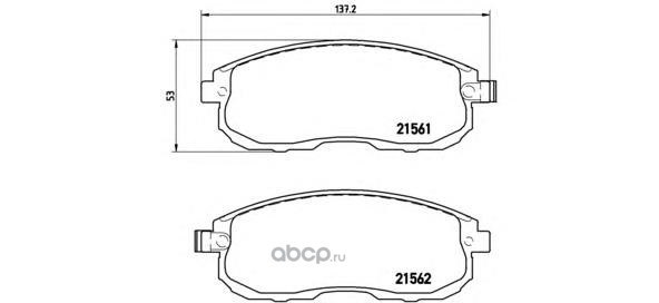 Колодки передние для NISSAN Teana II 08->/Tiida/Juke/Cube 10-> BREMBO P56065