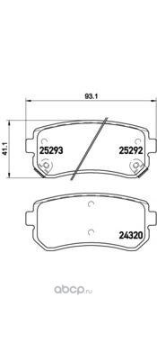 Колодки тормозные p30051 BREMBO P30051