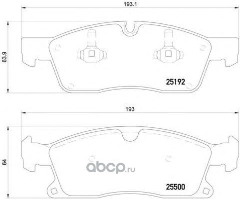 Колодки тормозные BREMBO P50109