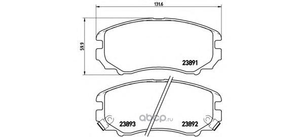 Колодки тормозные передние 17.5 BREMBO P30018