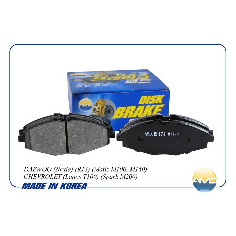 Колодки тормозные передние AMD AMD.BF174