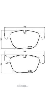 Колодки передние BMW X5-E70/F15 / X6-E71/F16 BREMBO P06049