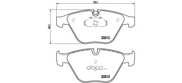 Колодки тормозные передние BREMBO P06054
