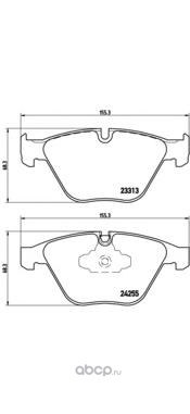Колодки тормозные передние BREMBO P06055
