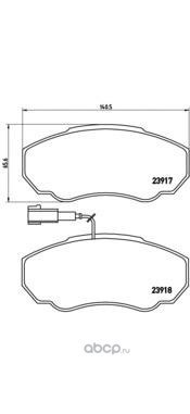 Колодки тормозные передние BREMBO P23091