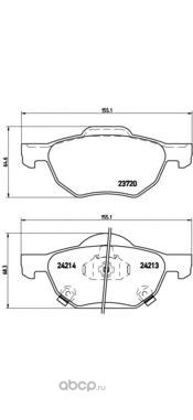 Колодки тормозные передние BREMBO P28036