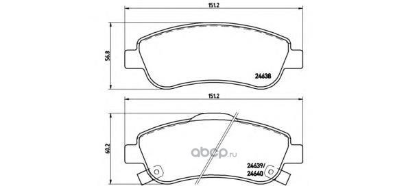 Колодки тормозные передние BREMBO P28045