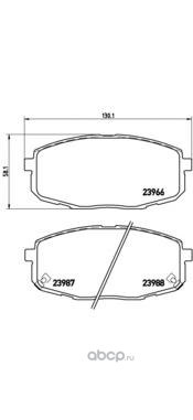 Колодки тормозные передние BREMBO P30034