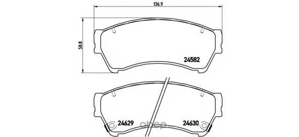 Колодки тормозные передние BREMBO P49039