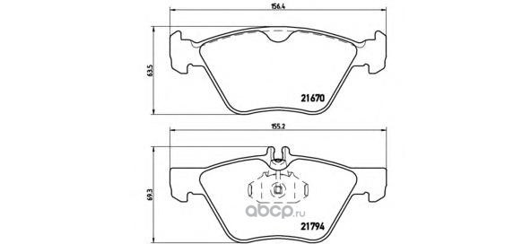 Колодки тормозные передние BREMBO P50026