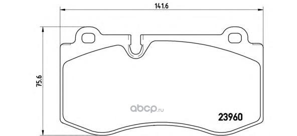Колодки тормозные передние BREMBO P50074