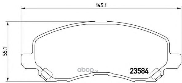 Колодки тормозные передние BREMBO P54030