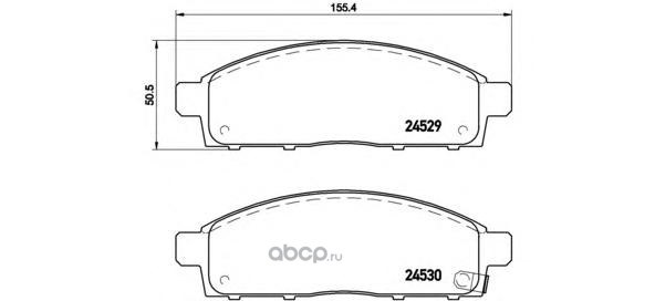 Колодки тормозные передние BREMBO P54038