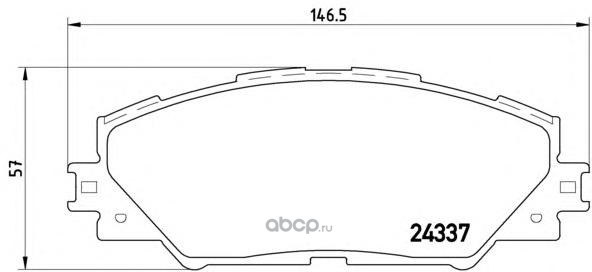 Колодки тормозные передние BREMBO P83071