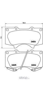 Колодки тормозные передние BREMBO P83102