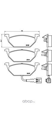 Колодки тормозные передние BREMBO P85072