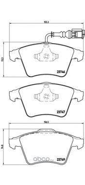 Колодки тормозные передние BREMBO P85081