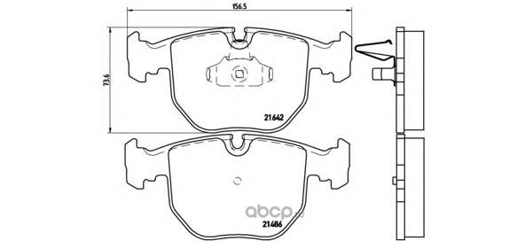 Колодки тормозные передние BREMBO P 06 021