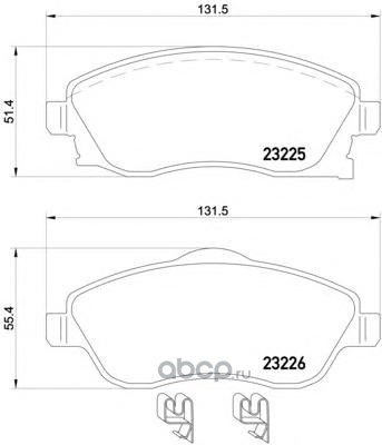 Колодки передние с противошумной пластиной Q+ CHEVROLET HOLDEN OPEL VAUXHALL TEXTAR 2322501